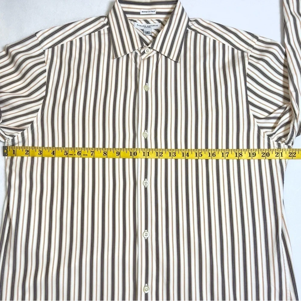 Banana Republic Men’s Fitted Dress Shirt Size M 15-15.5 Woven in Italy